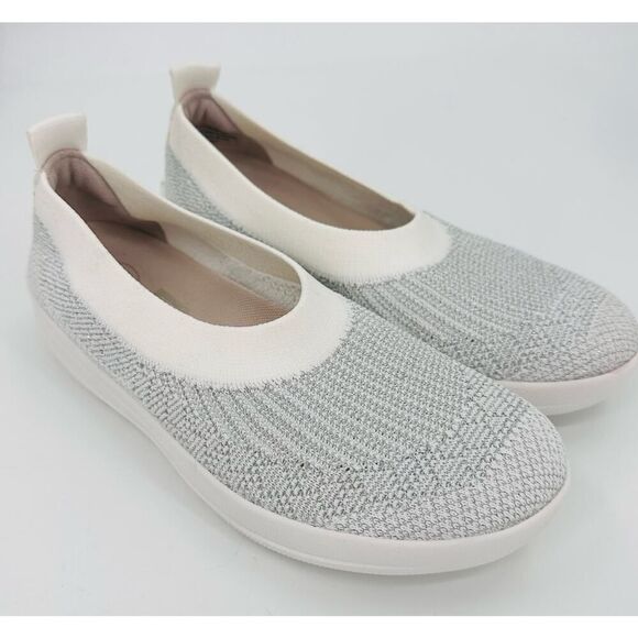 FitFlop Uberknit Slip-On Ballerina Ballet Flat Stretch Knit Shoe Womens Size 6.5 - Picture 1 of 11